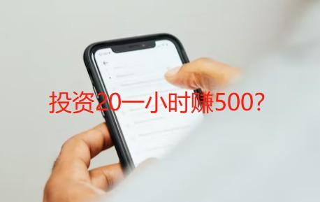 投资20元一小时赚500 （这类骗局太离谱了）-第1张图片-小彬网
